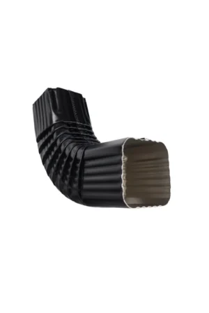 3" x 3" Aluminum Gutter Square Elbow in Black
