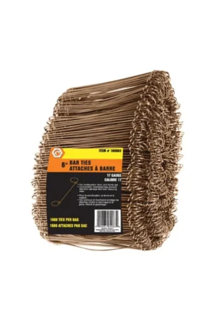 Bar Ties 6in 17G 1000/Bundle